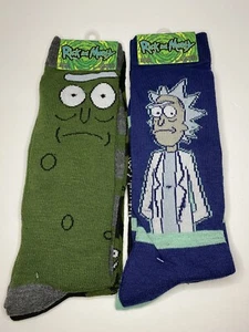 Adult Swim Rick And Morty 4 Pair Socks Pickle Rick And Rick And Morty Size 6-12 - Picture 1 of 4