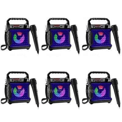 Portable Bluetooth Speaker Karaoke Machine +Free Microphone Party Light Pack 6 - Image 1 of 4