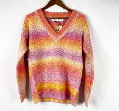 rebecca minkoff NWT $168.00 Andy Sweater Colorful Womens Sweater Size Medium - Image 1 of 4