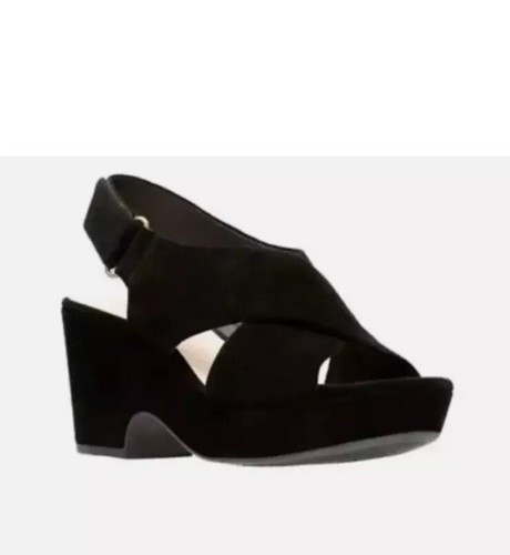 CLARKS MARITSA LARA SANDALI DONNA NERI SCAMOSCIATI PELLE UK TAGLIA 5 5 D EU 39