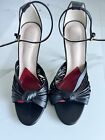 GUCCI FRONT KNOTTED MALAGA KID LEATHER SANDALS 10CM Euro Size 37