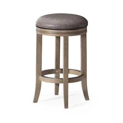 Maven Lane Counter Stool, Reclaimed Oak Finish w/ Ronan Vegan Leather (Used) - Image 1 of 4