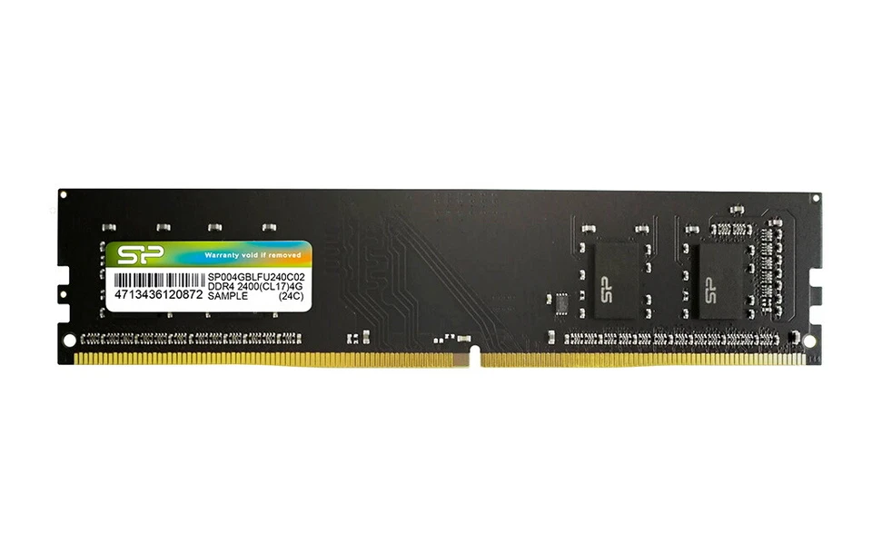 4GB Silicon Power DDR4 2400MHz PC4-19200 Desktop Memory Module CL17 288 pins - Image 1 of 1