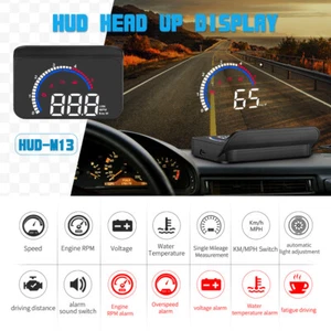 Heads Up Display for Car Windshield Projection M13, OBD2+GPS Speedometer for Car - Picture 1 of 7