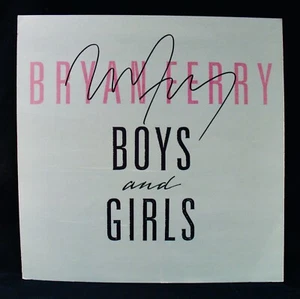 BRYAN FERRY Signed BOYS AND GIRLS Promo Album Flat~Roxy Music - Picture 1 of 1