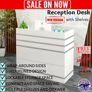 Impressions Reception Office Desk Counter with Shelves - AU STOCK - Picture 1 of 10