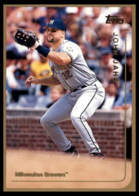 1999 Topps #307 John Jaha Milwaukee Brewers Baseball Card - Image 1 of 2