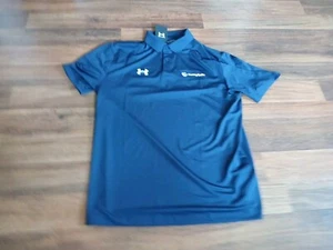 Under Armour Men's UA Team Loose-Fit Polo Shirt Size L Short Sleeve - Navy Blue - Picture 1 of 3