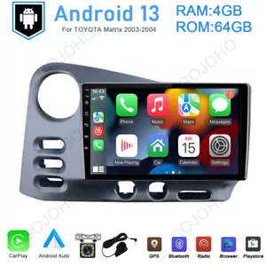 4+64GB Car Radio Stereo Android 13 For Toyota Matrix 2003 2004 GPS Navi Carplay - Foto 1 di 20