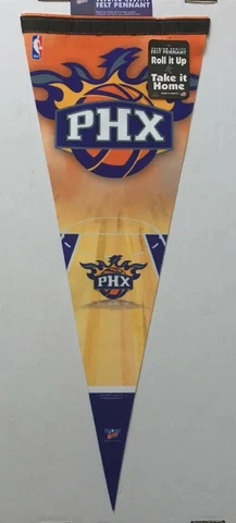 PHOENIX SUNS Official NBA New-School Logo-Style Premium Felt Collector's PENNANT Cover