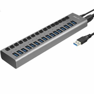 16-port with Supply Splitter Power USB3.0 HUB 12V 6A Extension Cord Acasis New