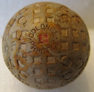 UNUSUAL DESIGNED COVER-COLONEL PRACTICE GOLF BALL CIRCA 1920 VERY RARE - Picture 1 of 7