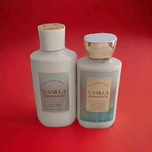 2x Bath & Body Works VANILLA ROMANCE 8oz Body Lotion & 10oz Body Wash NEW - Picture 1 of 1
