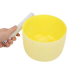 8inch Note B Frosted Singing Bowl Meditation Musical Instrument Bowl(Yellow BGA