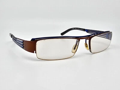 JF Rey JF2340 9025 Brown Blue Semi Rimless Eyeglasses Frame 54-19-128 - Image 1 of 4