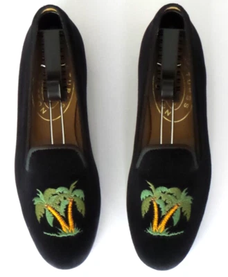 ¡TAN LINDO! Zapatillas Mocasines Para Mujer $575 Stubbs & Wootton "PALM TREE" 7.5 Foto 1 de 4
