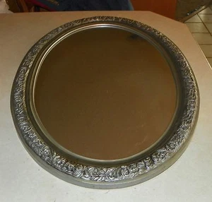 Espejo de marco compuesto de plata ovalado (MIR-51) - Imagen 1 de 4