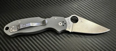 Spyderco Paramilitary 3 Maxamet Blade Gray G10 Handles PM3 C81GPDGY Factory 2nd - Image 1 of 4