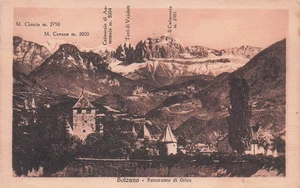 26-36D) CARTOLINA BOLZANO PANORAMA GRIES NOMI MONTI VIAGGIATA - Bild 1 von 2