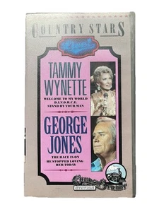 Country Stars VHS Music Video Cassette Tape Tammy Wynette George Jones Used - Picture 1 of 3