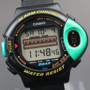 Vintage 1992 Casio JP-200W Alarm Chrono Herren Digitaluhr New Batt aus Japan - Bild 1 von 11
