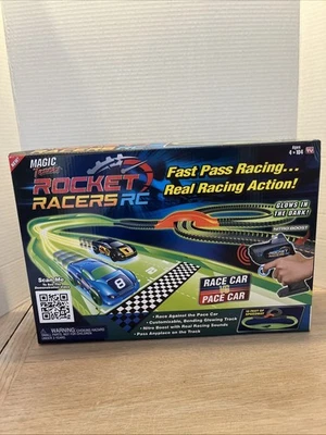 Magic Tracks Rocket Racers RC As Seen On TV Race vs Pace Car Glow In The Dark - Image 1 of 4