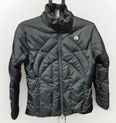 Womens M Black Nike Goose Down ACG Puffer Jacket Pockets Outdoor Ski Hiking Warm - Image 1 of 4