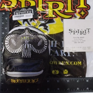 Beetlejuice Mini Zaino Cintura/Portachiavi Nero Fibbia Down - Warner Bros 5" Nuovo! - Foto 1 di 7