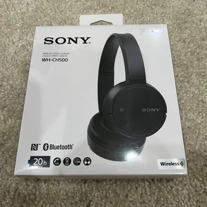 Sony WH-CH500 Wireless Over-The-Ear Bluetooth Headphones Black Headset NEW - Picture 1 of 7