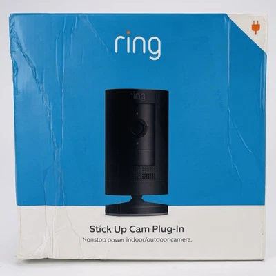 Ring Stick Up Cam Plug-In Indoor/Outdoor 1080p Security Camera - Black - Image 1 of 4