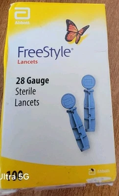 LANCETAS DIABÉTICAS 100ct. Delgado calibre 28 (2028-08-31) Abbott Freestyle Foto 1 de 2