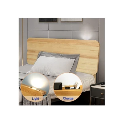 Headboard Twin Bed Backboard Dorm Head Board with Storage Shelves Wooden Free... - Image 1 of 4