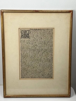 Inkunabel-Blatt Megenberg Buch der Natur, Augsburg 1499, gerahmt, sehr gut - Image 1 of 4