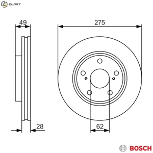 2x BRAKE DISC 0 986 479 R58 FOR TOYOTA 2AZ-FE 2.4L 4cyl CAMRY1MZ-FE 3.0L 6cyl - Picture 1 of 9