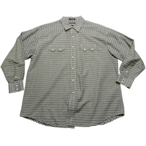 Resistol Rodeo Gear Shirt Mens 2XL Green Plaid Western Pearl Snap Cotton - Picture 1 of 8