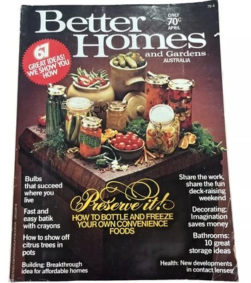 Better Homes & Gardens Preserving Special Australian Mag April 1979 Vol 2 No 4 - Image 1 of 4