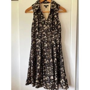 Roz & Ali Petite schwarz Spitze Kleid ärmellos Party Cocktail Karriere Gr. 12P - Bild 1 von 5
