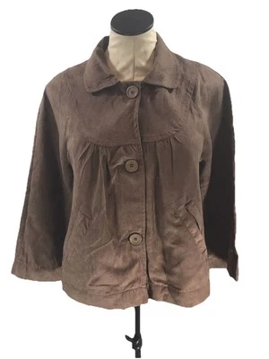 Chaqueta o Camisa Kim Rogers Marrón Nueva con Etiquetas Informal Trabajo Calce Suelto Talla S Forrada Suave Foto 1 de 4