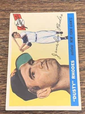 1955 TOPPS DUSTY RHODES #1 NY GIANTS VG OR BETTER - Image 1 of 2
