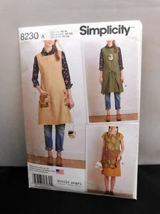 Simplicity 8230 Sewing Patterns APRON DRESS TABARD Misses' Size XS-XL UC FF - Picture 1 of 2
