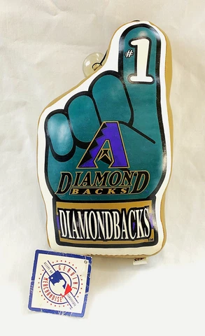 Vintage 1999 MLB Arizona Diamondbacks #1 Plush Hand GOOD STUFF Baseball Pillow Cover