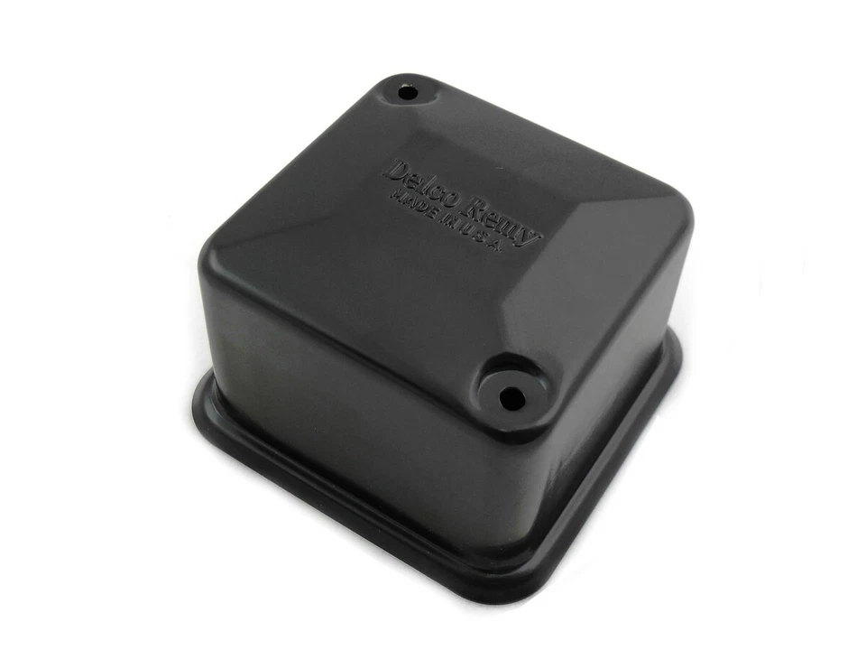 Cubierta reguladora Harley negra 6 voltios Delco Remy se adapta a 1952-1965 XLH, 1958-1964 FL Foto 1 de 1