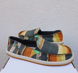 SANUK CHARCOAL MULTI DONNA BLANKET SIDEWALK SURFER SHOES, US 6/ EUR 37 ~ NWT - Picture 1 of 5