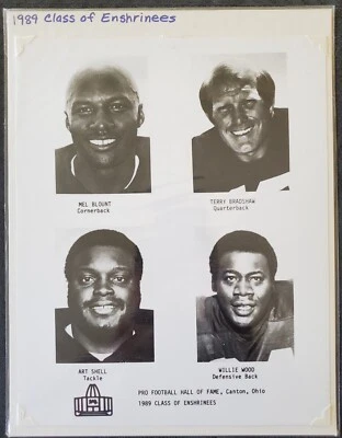 1989 Blount Bradshaw Shell Wood Original 8x10 NFL Hall Of Fame Photo Steelers - Image 1 of 4