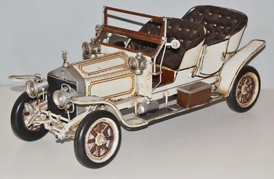 Auto Lamiera Modellino Oldtimer Marca Rolls Royce Silver Ghost 1909 L 50 CM - Immagine 1 di 4
