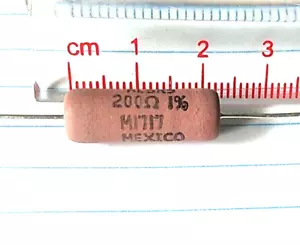1 pieza, 200 ohmios, 5W ±1%, resistencia de potencia axial. Resistente a la humedad, alambre - Imagen 1 de 1
