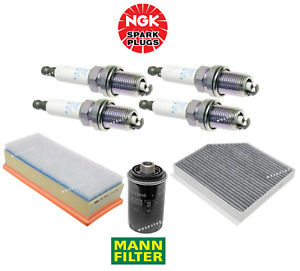 Spark Plug & Air Oil AC Cabin Filter Tune Up Kit 7pc OEM for Audi A4 A5 /Quattro