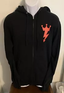 Billy Idol schwarz Hoodie Sweatshirt mit durchgehendem Reißverschluss Herren Größe Medium Independent Trader - Bild 1 von 4