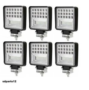 6x 126W LED Luce Lavoro Potente 2600LM IP68 Fendinebbia Trattore Escavatrice - Foto 1 di 9