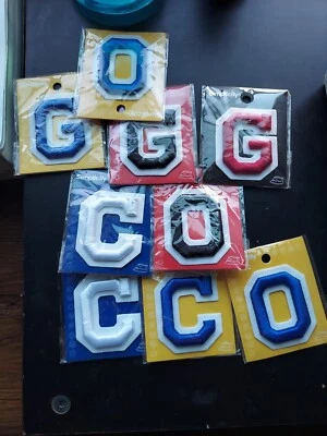 Simplicity & Wrights 2” Letters G &O  Applique Patch Mix Color Lot Of 9 - Image 1 of 4
